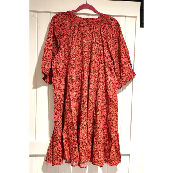 Universal Thread Bell Elbow Sleeve Mini A-Line Dress - Red - Womens X-Large - Picture 2 of 13